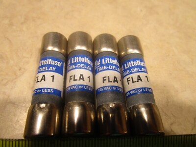 LOT OF 4 LITTELFUSE FLA-1, 1A, TIME DELAY MIDGET FUSES, M0322 | eBay