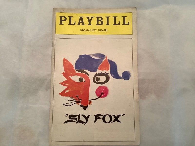 SLY FOX Playbill GEORGE C SCOTT/ JACK GILFORD / GRETCHEN WYLER NYC 1977