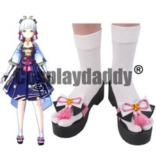 Genshin Impact Kamisato Ayaka Shenli Linghua Cosplay Tassel Platform Shoes S008