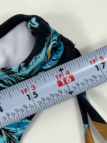 Beachsissi Women's Size XL Black Blue Floral Bikini Bottom Swimwear - Picture 5 of 7