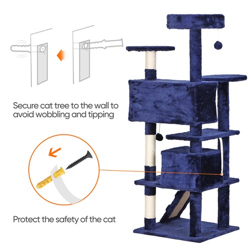 Activity Center Large 55" Cat Tree Tower Playing House Condo Rest Multi-Color - Picture 44 of 73