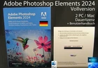Adobe Photoshop Elements 2024 Full Version Box 2 Win/Mac Permanent License Original Packaging NEW