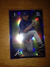 DREW HARRINGTON Braves 2016 Bowman Draft Chrome BLUE Refractor #108/150 rookie