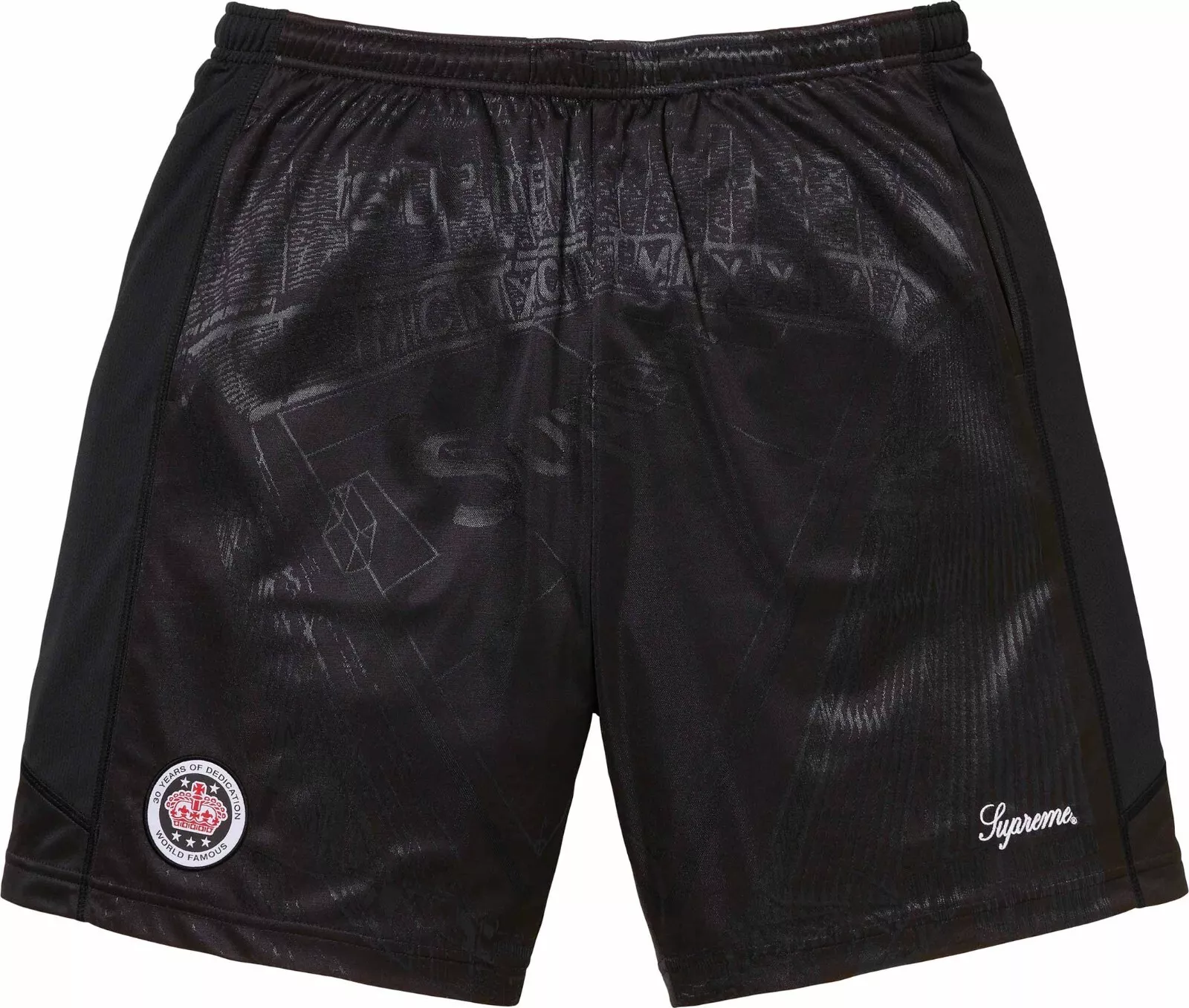 Short de football Supreme SS24 Jacquard noir taille grand neuf EN MAIN