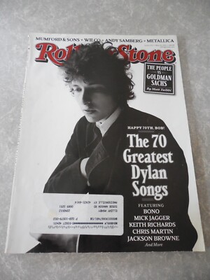ROLLING STONE Magazine #1131, MAY 26, 2011, 70 GREAT BOB DYLAN SONGS Cover Photo