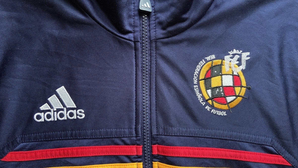 98-99 adidas スペイン代表 サッカー トラックジャケット ジャージ SPAIN 1998 2000 AWAY FOOTBALL SOCCER JACKET ADIDAS sz S MEN