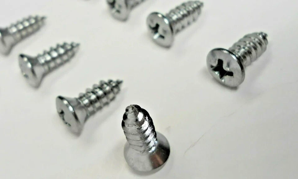 8 CHROME SILL PLATE SCREWS! FOR CLASSIC GM BUICK CHEVY PONTIAC VEHICLES - Image 4 of 4