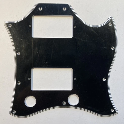 5 Ply Black/White WIDE BEVEL Batwing Pickguard for Gibson SG HP High Performance