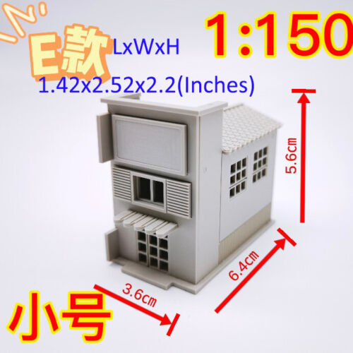 1/64 1/87 1/150 S HO Scale Buildings Style Train Railway Modern Model House DEF - Picture 20 of 21