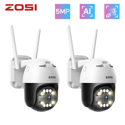 ZOSI 5MP PTZ Außenkamera Mit WLAN - 355° Schwenk, Nachtsicht & 2-Wege-Audio
