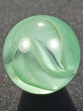 Vitro .56" Full Bloom Aquamarine Teal Edge Cat's Eye Near Mt Serious Marble A447