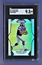 2017 DALVIN COOK VIKINGS/COWBOYS RC #231 Panini SILVER PRIZM SGC 9.5 GEM MINT