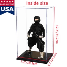 Display Case Box Acrylic Glass Showcase 1/6 Scale Doll Figures Toy Collectibles