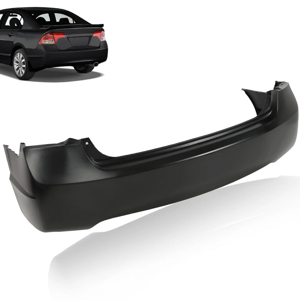 Fit for 2006-2011 Honda Civic Sedan 4dr Rear Bumper Cover Replacement HO1100235 Foto 3 de 4