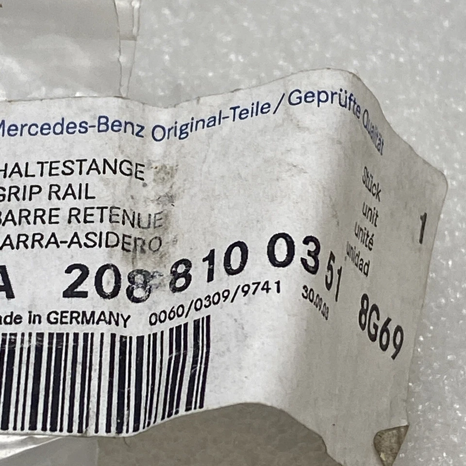 98-02 Mercedes Benz CLK 320 430 W208 Empuñadura Interior Manija Trasera Derecha Gris OE Foto 4 de 4