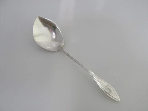 Towle Mary Chilton Sterling Silver Jelly Server Spoon Berry Monogram "F" 6.75"