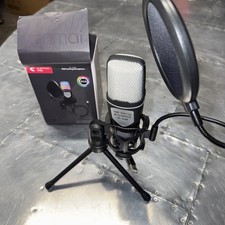 USB Condenser Microphone for PC, Laptop RGB Gaming Mic for Streaming, Podcast US