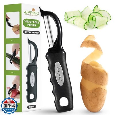 Spring Chef Premium Swivel Vegetable Peeler, Soft Grip Handle and Ultra Sharp