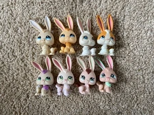 lps littlest pet shop sitting rabbit lot of 8 authentic