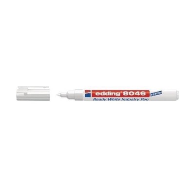10 Stk. Edding Industrie-Permanentmarker 8046 weiß Strich-B.1-3mm Rundspitze