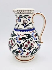 VICTORIAN IZNIK STYLE POTTERY JUG c1880 ISLAMIC MARKET