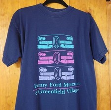 Vintage 90s Y2k Henry Ford Museum Gear For Sports Medium Automotive Car Vehicle