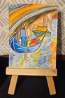 Original ACEO, Venice Italy Gondola, Watercolor And Pen — photo 2