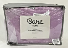 Bare Home King / Cal King Down Alternative Microfiber Comforter Set Lavender NIP