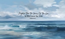 Gods Mighty Power Psalm 93:4 Wall Art Poster ...