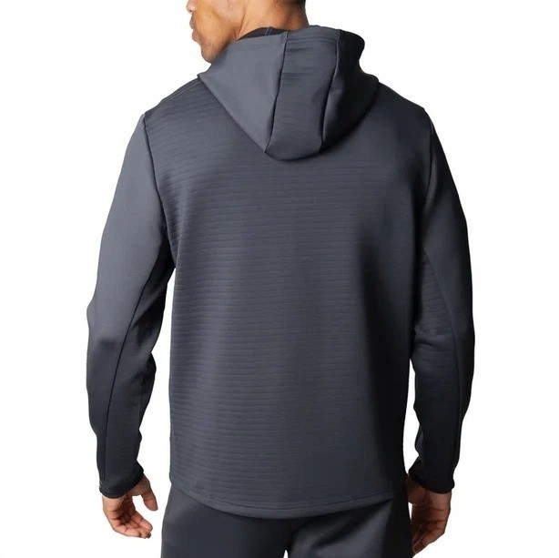 NEW Spyder Active Men's L Black Hooded Full-Zip Scuba Sweatshirt