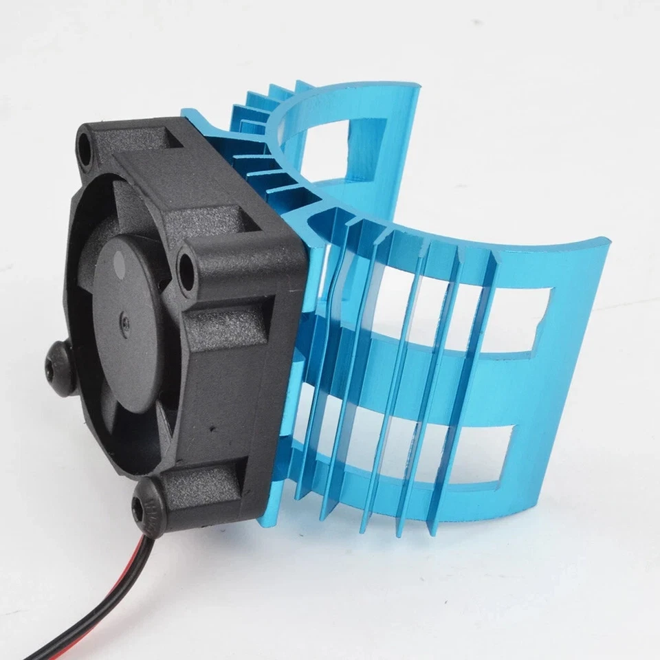 Ventiladores de refrigeración de aluminio con cubierta disipador de calor del motor para Tamiya TT01 TT-02 TT02S HSP HPI Foto 2 de 4