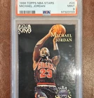Topps 1996 Stars Michael Jordan #24 PSA 9 Chicago Bulls NBA Basketball Card
