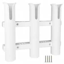 Wall Mounted Fishing Rod Holders Tubes Links Fishing Rod Holder Rack Rests (3...
