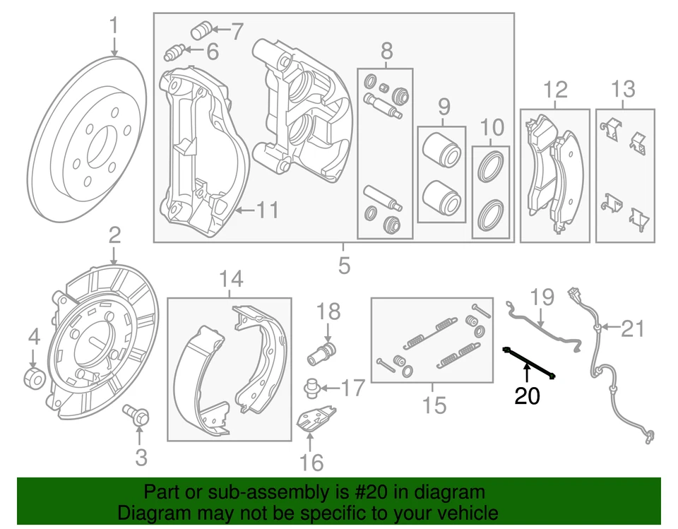 Genuine Nissan 2016-2024 Nissan TITAN XD - Flex Hose 46210-EZ56A - Image 3 of 3