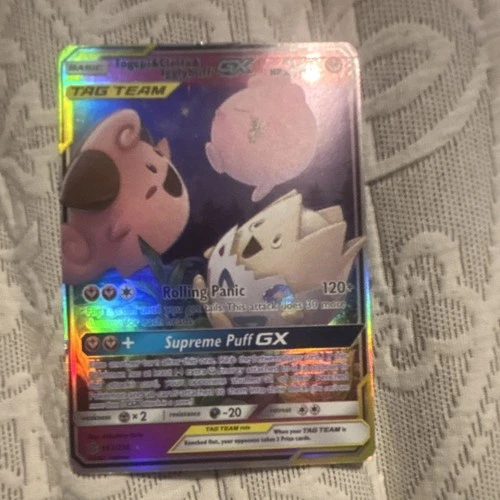 Togepi & Cleffa & Igglybuff Tag Team Cosmic Ecl. Card 143/236 Ace Grading 9 Mint