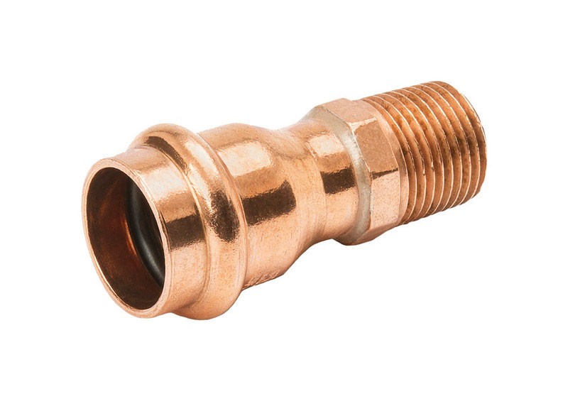 Mueller Streamline PF 01147L Copper Male Adapter 3/4 Press x 1/2 MPT Dia. in.