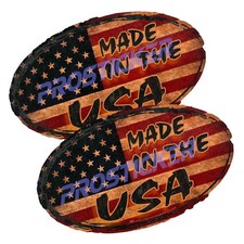 Made In The USA Flag Rat Rod Decal (One) 2.5"x 4.25" 2 Pack ProSticker 718 2PK
