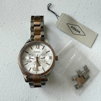 Fossil Rye Women s Gold Silver Two Tone Multifunctional Watch