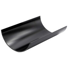 4m Black Half Round Gutter 112mm PVC Rainwater Roof Drainage Guttering UK