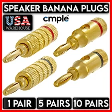 Speaker Cable Banana Plug Connector Home Theater Speaker Wire Connector LOT
