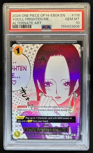2026 One Piece Azure Sea's Seven You'll Frighten Me...  Rare #OP14-118 PSA 10