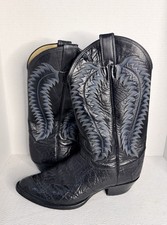 Justin Boots Men’s Leather Cowboy Boots Size 9 D Made In The USA