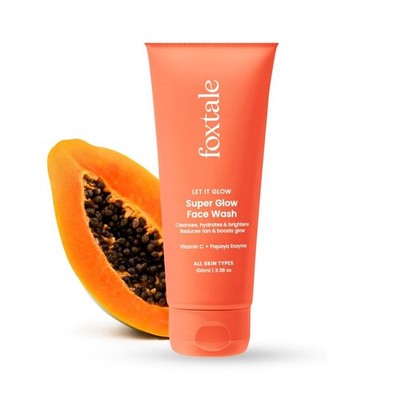 Foxtale Vitamin C Super Glow Face Wash with Papaya enzyme 100 Ml