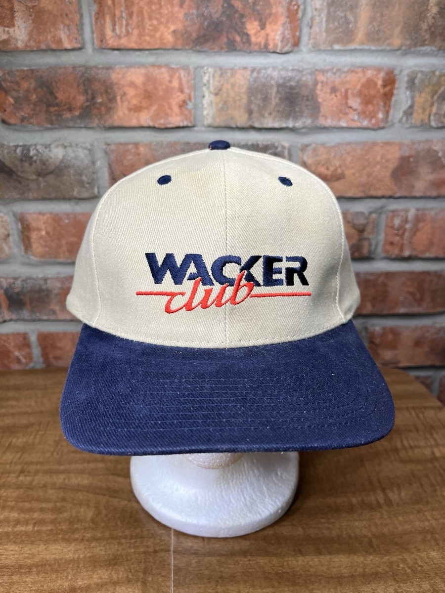 Vintage Wacker Club Neuson Construction Equipment Navy Blue/Khaki Strapback Hat