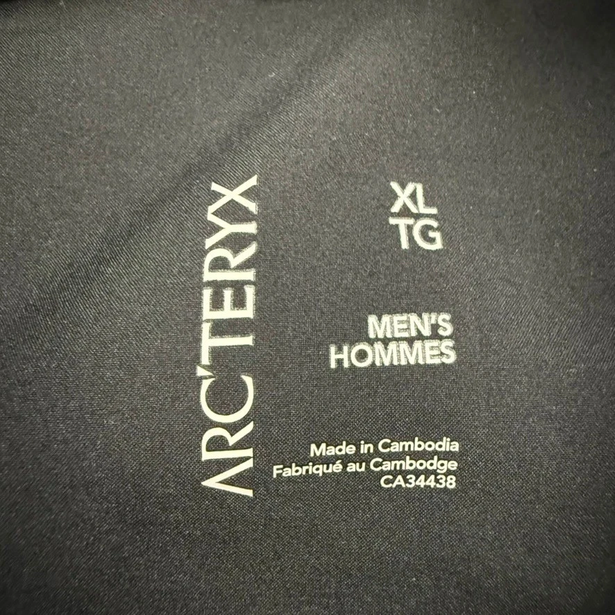 Camisa Arcteryx Para Hombres XL Manga Larga Abotonada Negra Poliéster Senderismo Aire Libre Foto 2 de 4
