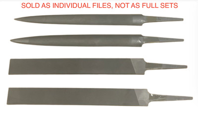 Baiter Swiss-Made Precision Metal Hand Files 6'' Length, Cut 4 and Cut 2