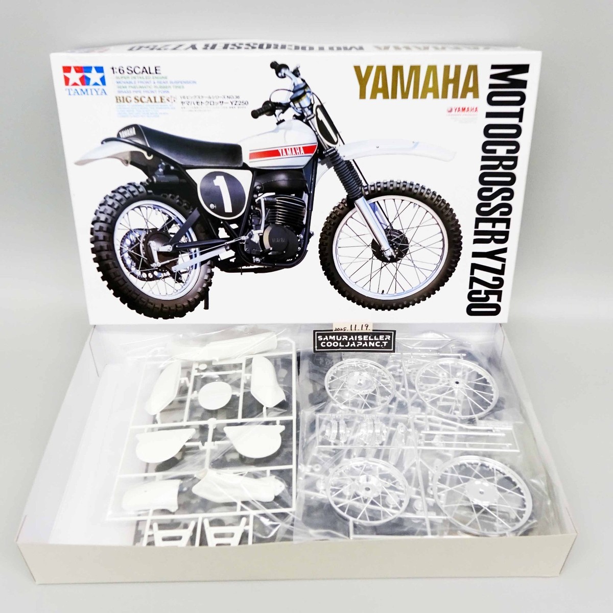 YAMAHA YZ250 ！1/6スケールモデル！バイク！ TAMIYA 1/6 YAMAHA MOTOCROSSER YZ250 BIG SCALE SERIES NO.36 Japan