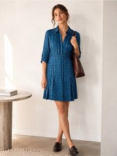 Tory Burch Sz Sm 'Kim' Silk Blend Shirtdress