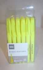Set of 12 Yellow Highlighters Office Depot