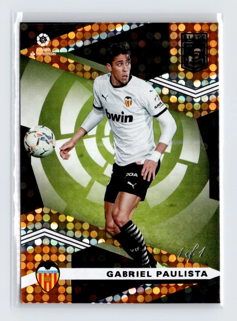 2020-21 Panini Chronicles Soccer Gabriel Paulista #3 1/1 Black Circles Valencia